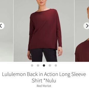 lululemon athletica Long Sleeve Top - Red Merlot